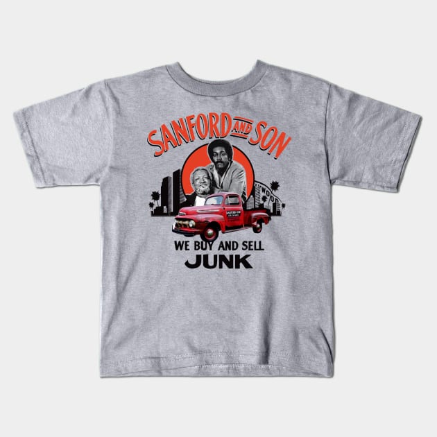 Sanford and Son Father and Son Duo Kids T-Shirt by Alema Art